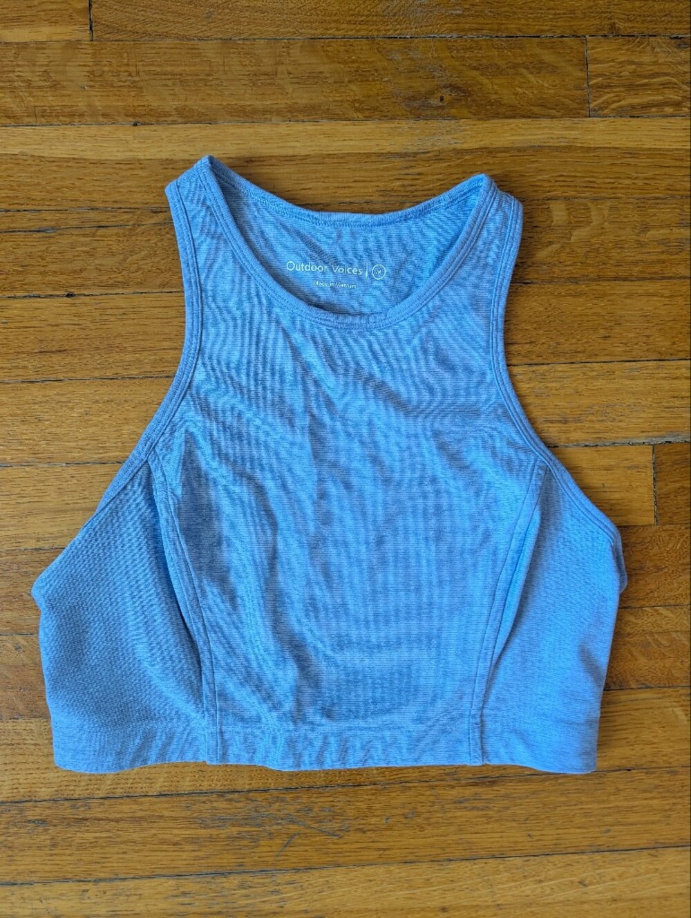 Outdoor Voices Women's Light Blue Cropped Athletic Top